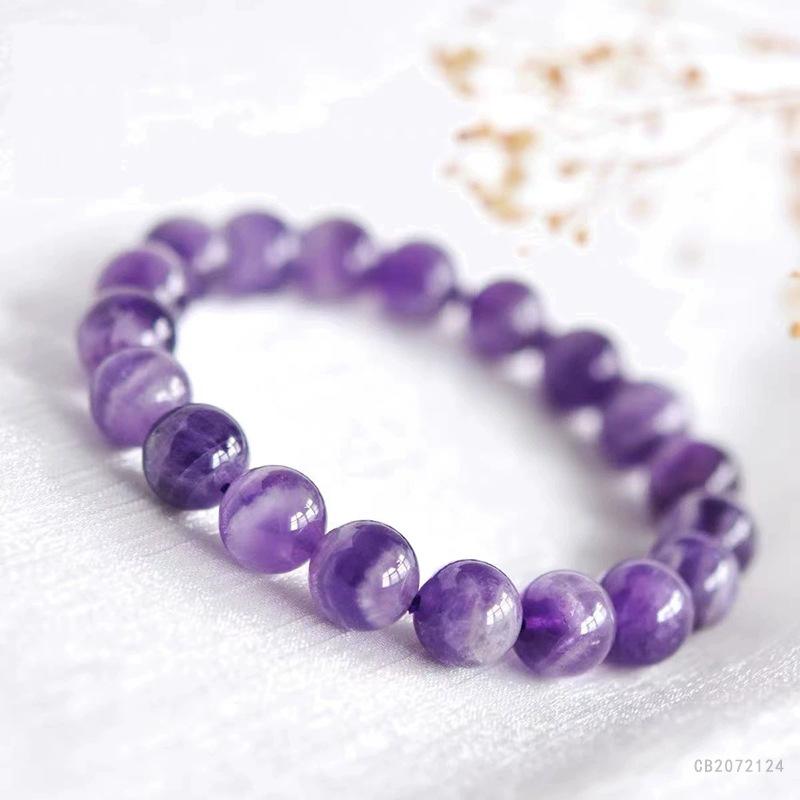 Natural amethyst bracelet, lavender dream crystal bracelet women jewelry 6mm