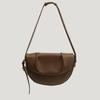 Genuine Leather Spring/Summer Shoulder Bag Niche Crossbody Cowhide Pleated Underarm Saddle Bag