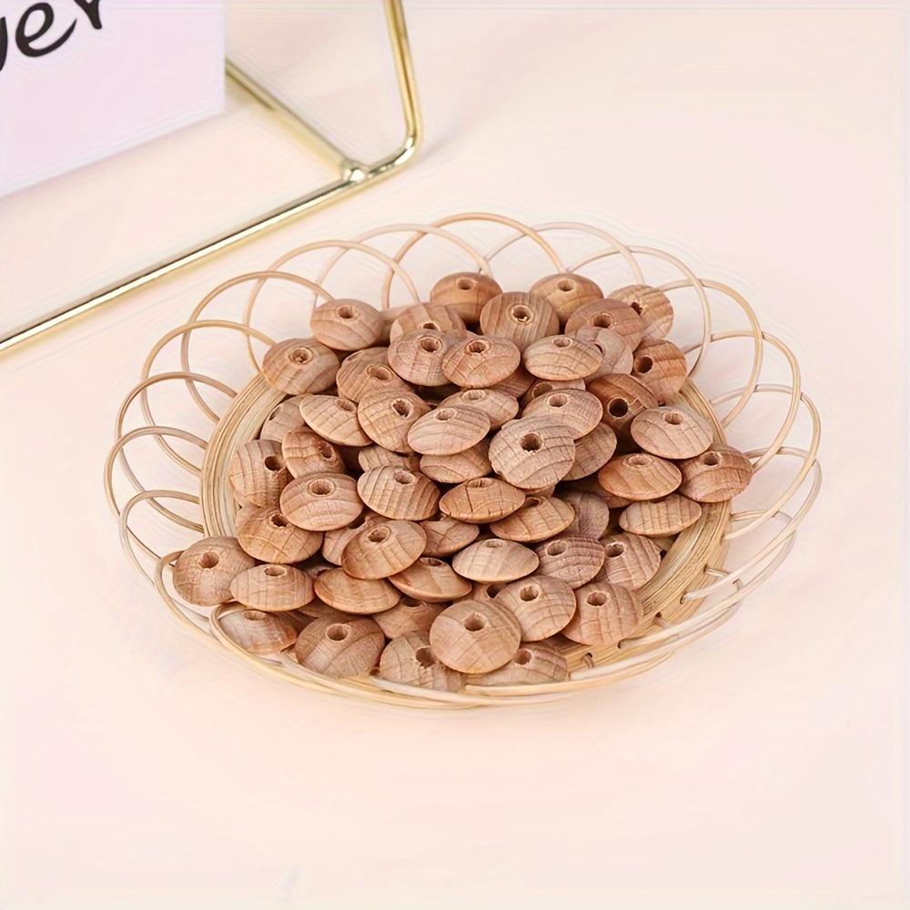20/50/100pcs Rustic Style, Wood Color, Wooden Decorative Beads, Beech Wood Abacus, Wood Beads, Wood Color, Round Beads, Spacer Beads