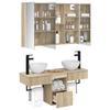 Bathroom Cabinet Set 4 pcs Sonoma Oak 103.5 x 15.5 x 70 cm
