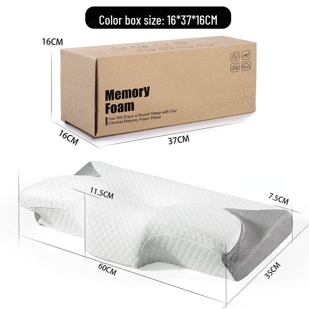 Butterfly Memory Foam Pillow: Slow Rebound, Zero Pressure Cervical Neck Support for Adults and Hotel Use