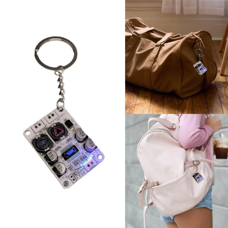 Mechanical Schoolbag Pendant Keychain Mechanical Metal Cool Circuit Board Charm For Boys Girls Vending Machine