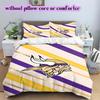 football Logo Pattern Bedding Quilt Set Quilt Cover Pillowcase Home Decoration Birthday Gift (1*duvet cover+ 2*pillowcase, without core)