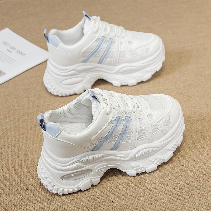 Autumn new platform sneakers lightweight soft-soled breathable running shoes mesh dad shoes
