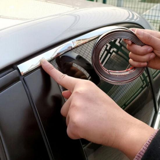 3M*10mm Car Accessories Chrome Trim Molding Decoration Strip Door Side Protector