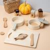 Playing house cooking cooking simulation baby wooden tableware pot cutting vegetables and fruits meat cutting music set toys