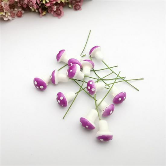 Colorful Foam Mushroom Bonsai Ornaments - Small Potted Plant Accessories for Micro Landscapes