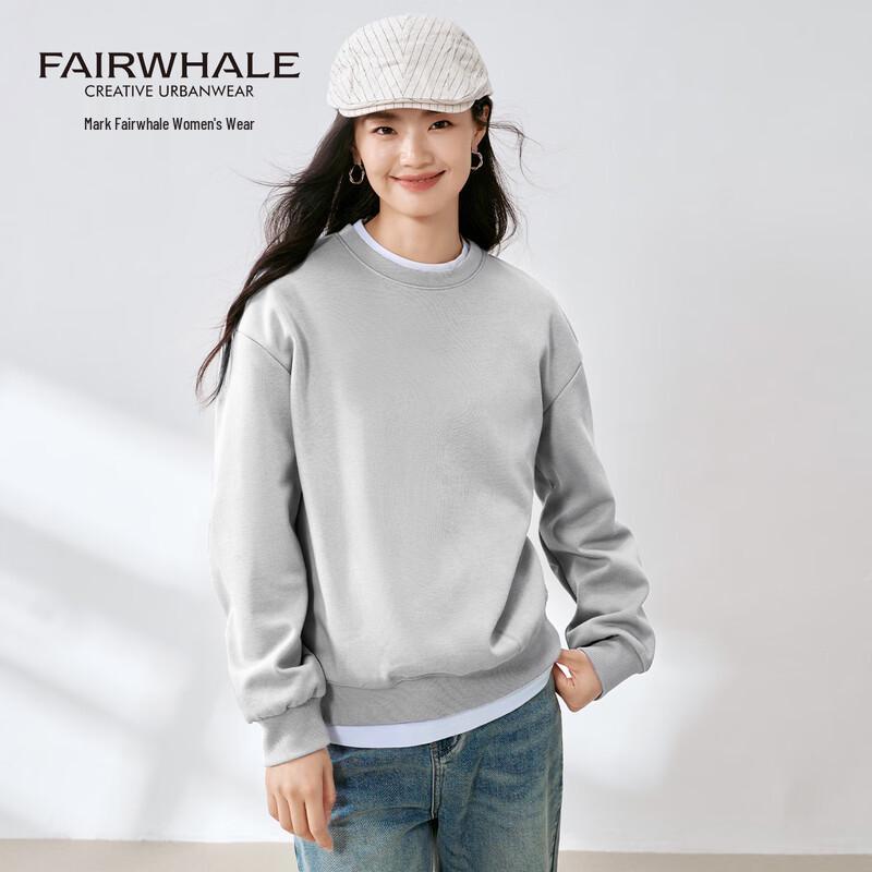 Mark Fairwhale Women's 2025 Loose Casual Washed Round Neck Long Sleeve Sweatshirt