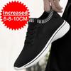 Height Increasing Shoes for Men 8cm Invisible Elevator Sneakers Man Breathable Mesh White Casual Shoes Men Sneakers 10cm Insole