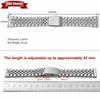 Silver Gold Stainless Steel Watch Strap 18mm 20mm 22mm Folding Buckle Watch Band Men Replacement Wristwatch Bracelet Accessories