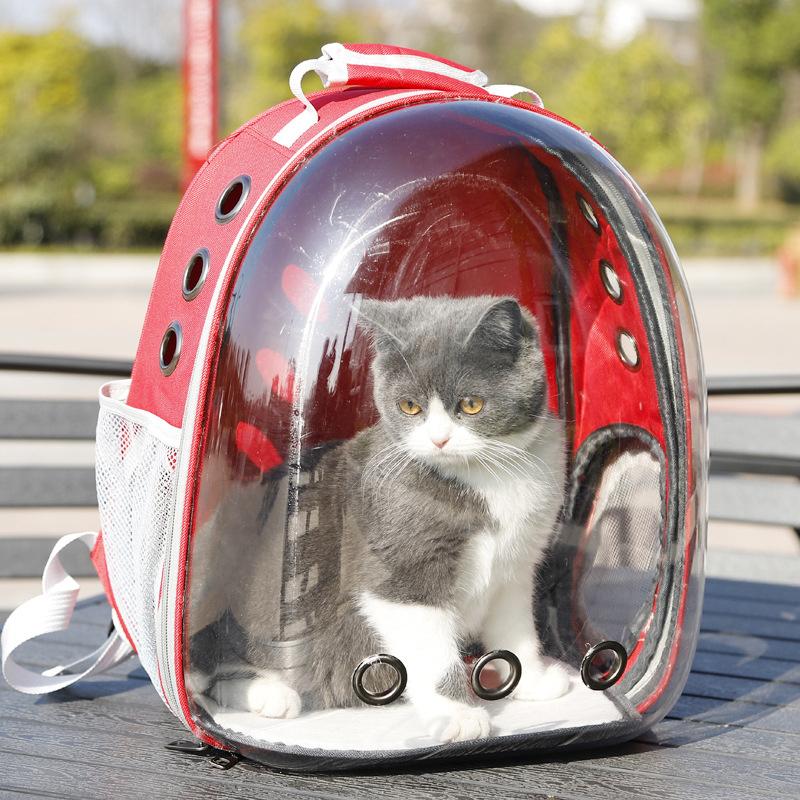 Pet Cat Carrying Bag Space Pet Backpacks Breathable Portable Transparent Backpack Puppy Dog Transport Carrier Space Capsule Bags