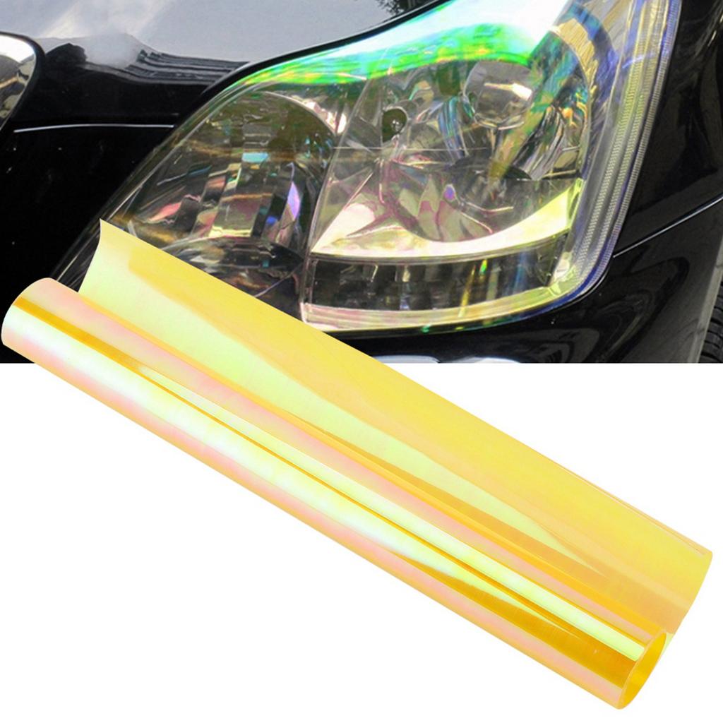 Car Headlight Film Cover Light Colorful Shiny Auto Wrap Sticker for Cars (30*120cm, Dark Blue)