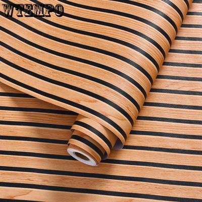 DIY Self-adhesive Wand Aufkleber Wasserdicht Haushalt Schlafzimmer Wohnzimmer Wand Renovierung Tapete Dekorative Hintergrund Gestreifte Tapete