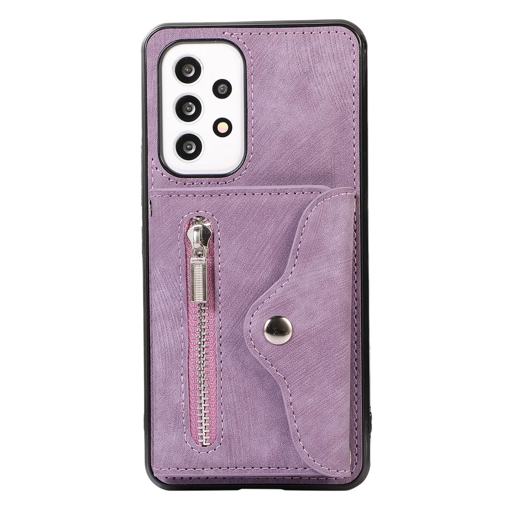 For Samsung Galaxy A53 5G Cell Phone Case RFID Blocking Card Bag Kickstand PU Leather+TPU Cover