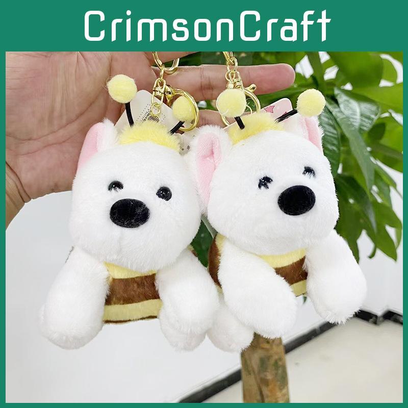 Charming And Cozy White West Highland Terrier Plush Doll Keychain Great Gifting For