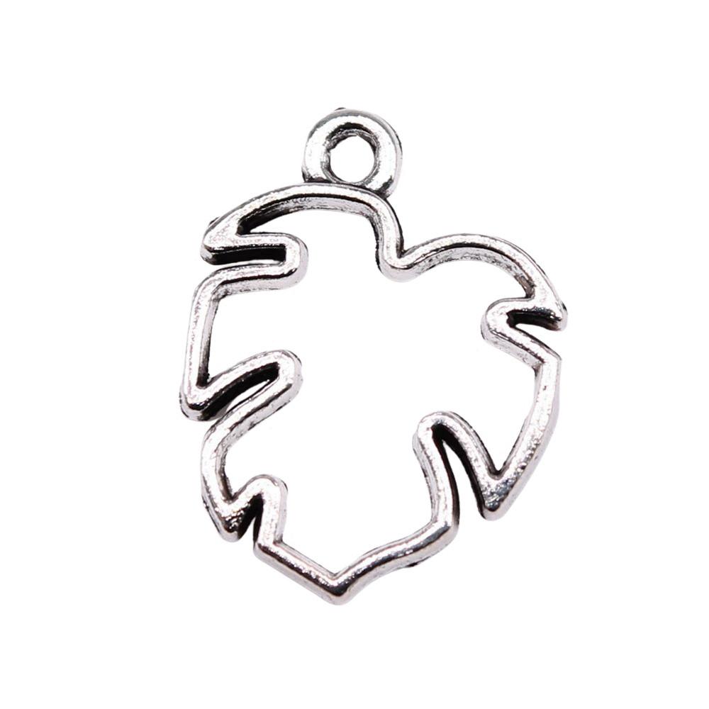 Filigree Leaf Charms Antique Alloy Pendants For Nature Inspired Jewelry