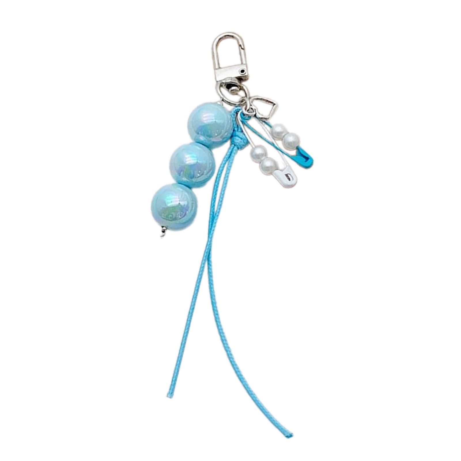 

Акриловая бусина Ремешок для телефона Украшение для сумочки Уникальный держатель для ключей Уникальная подвеска-значок для креативных DIY-энтузиастов синий