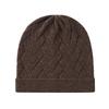 Cashmere Autumn and Winter New Style Women's High End Solid Color Knitted Warm and Fashionable Cross Striped Casual Baotou Hat