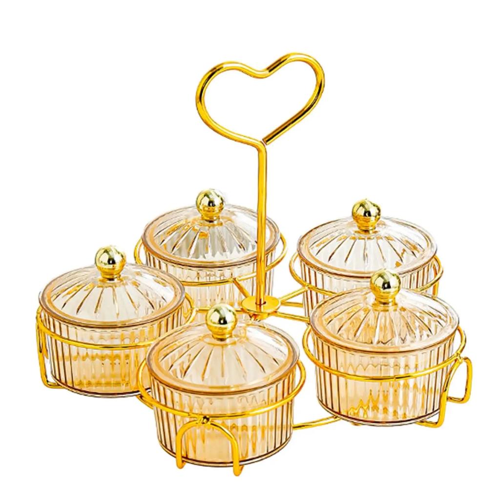Trockenfrüchte-Tablett, Servierschalen und Griff, Gewürztablett, Dessert-Trennplatte für Kekse, Party, Nüsse, Küche, Vorspeise
