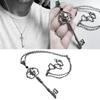 Collana Ciondolo Fascino Chiave Teschio Vintage Gioielli Festa Gotica Collana Pendente Lega Statement Punk Choker Catena Maglione