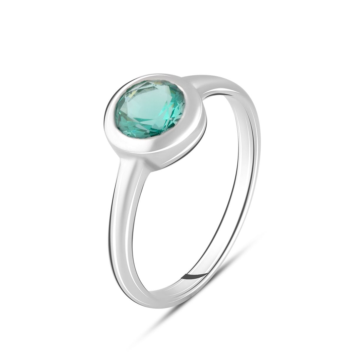 

Срібна каблучка зі смарагдом nano 0.633ct (2092513) 2.02 гр. 925 проби 17 смарагдовий