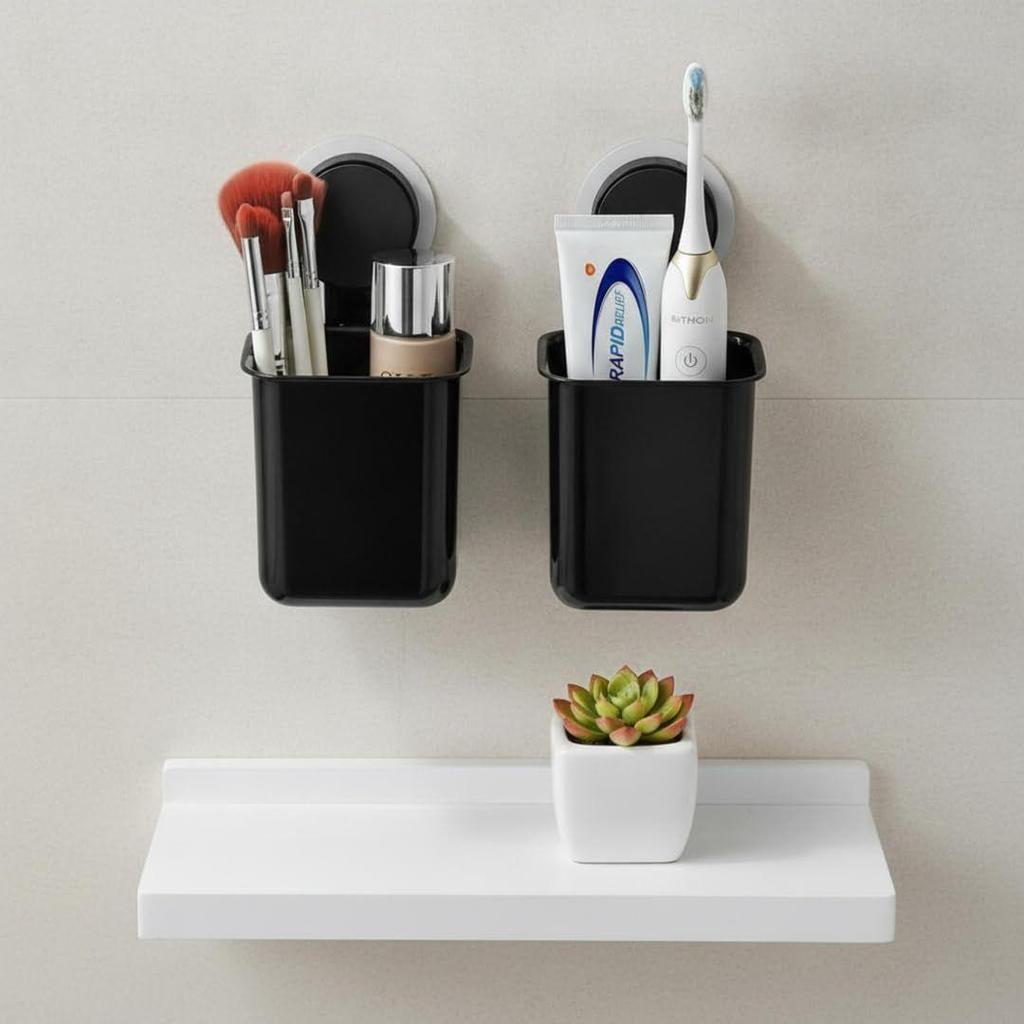 Plastic Toothbrush Holders for Bathroom | Wall Mounted Toothbrush Holder | Toothbrush Holders for Toothbrushes
