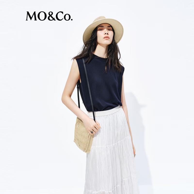 MO&Co. Sleeveless Cotton-Acetate Knit Top