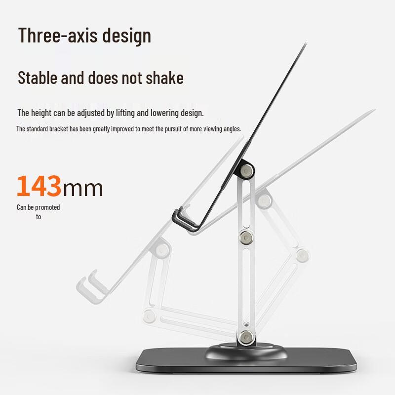 Ollymurs Adjustable 360° Rotating Metal Phone/Tablet Stand