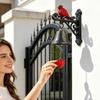 Resin Red Bird Doorbell Metal Hanging Bell Wind Chimes Cast Iron Bell  Farmhouse Setting