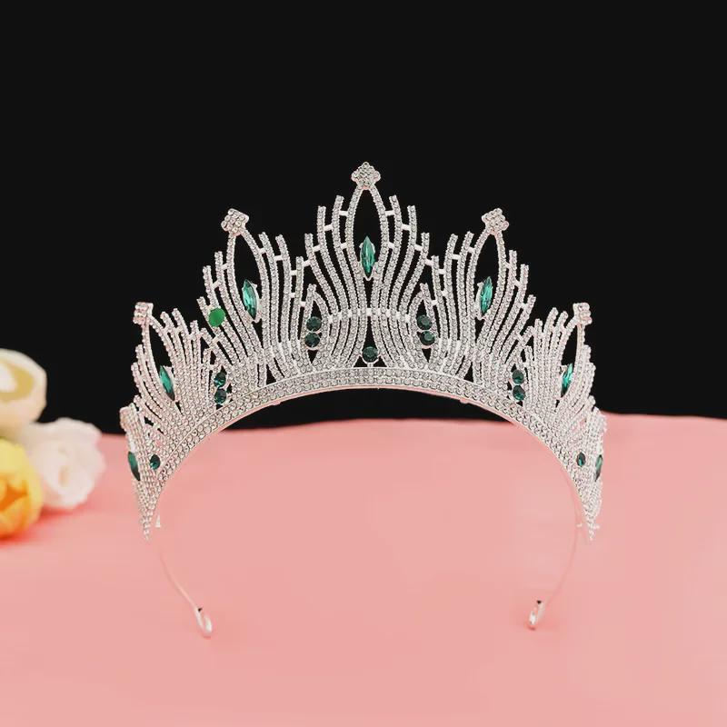 European & American Bridal Rhinestone Tiara - Miss World Pageant Princess Crown