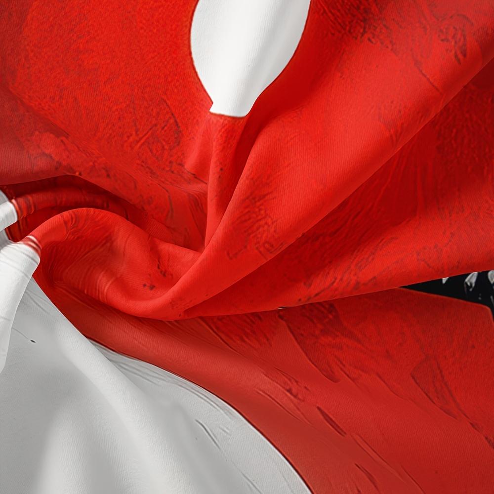 3Pcs Yin Yang Samurai Bedding Set - Soft, Breathable Duvet Cover & 2 Pillowcases, Machine Washable Polyester, Zippered Closure