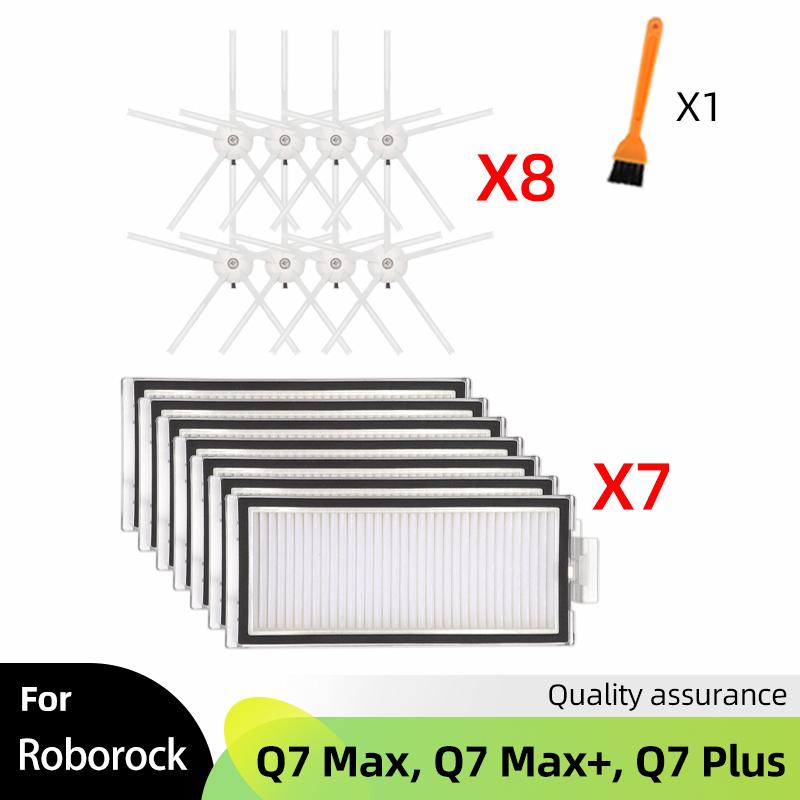 Passend für Xiaomi Roborock Q7 Max / Q7 Max+ / T8 Roboter Staubsauger Ersatzteile Haupt- Seitenbürste Hepa Filter Mopp Tuch Zubehör