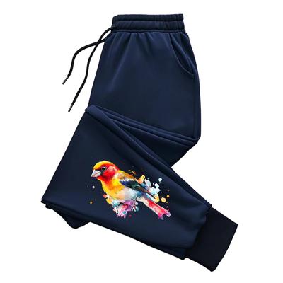 Pantaloni della tuta con stampa di uccelli dipinti Stagione Donna Quotidiano Casual Sportivo Jogger Donna Casa Esterno Comfort Pantaloni Traspiranti