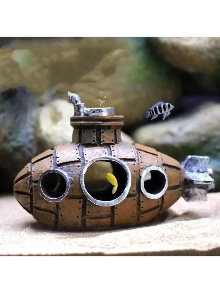 Resin Submarine Ornaments Fish Shrimp Shelter Cave Landscaping Accessories for Aquarium Fish Tank Decorations  Background