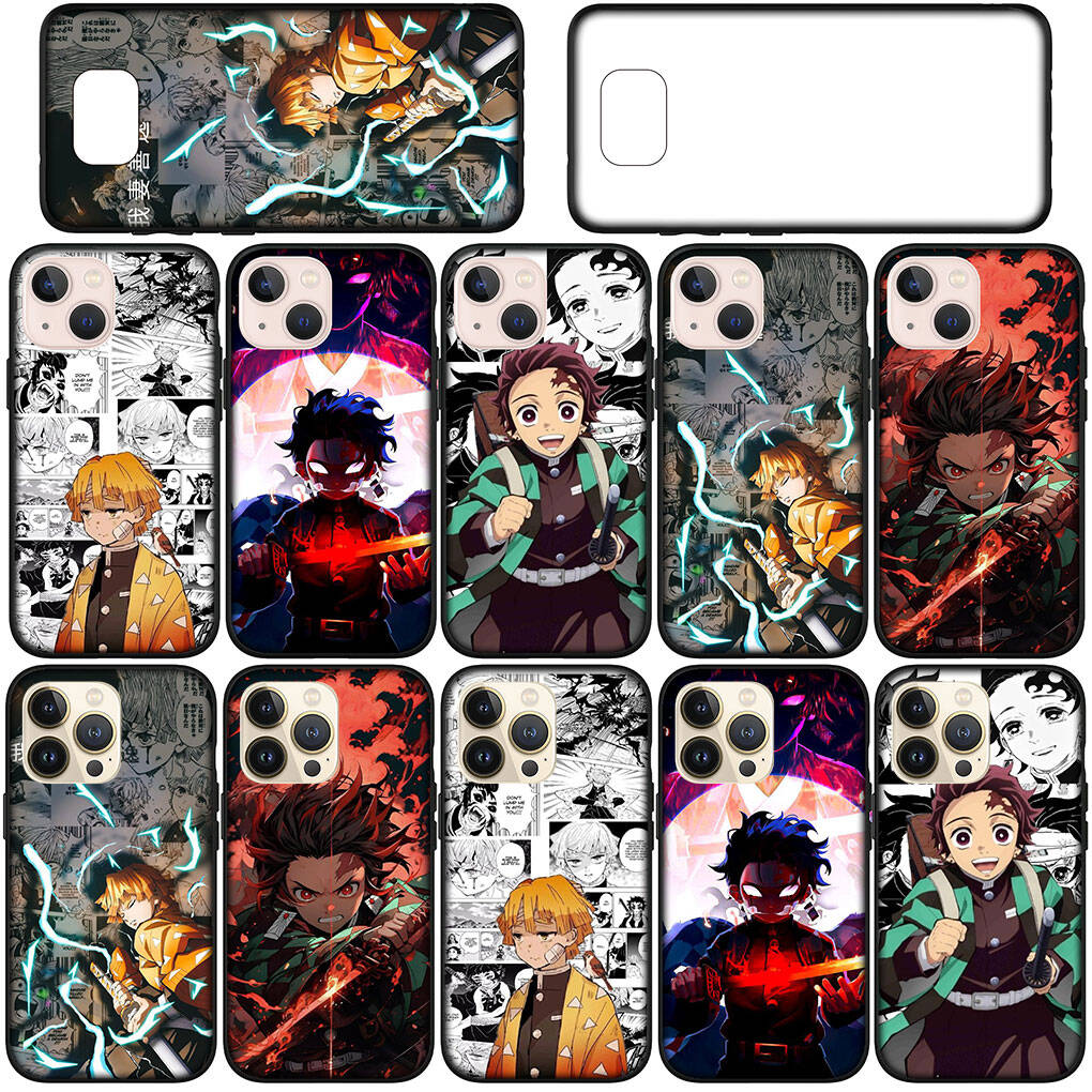 for iPhone 17 16 15 Xiaomi Poco F7 F8 X7 X6 C85 C75 C71 M8 Redmi Note 14 13 12 11 Pro Max 14C 13C A4 Phone Case Tanjirou Demon Slayer Agatsuma Zenitsu