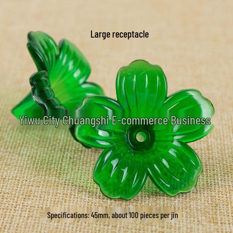 DIY Peony Rose Flower Base Green Loose Beads for Stringing Large Flower Base зелёный