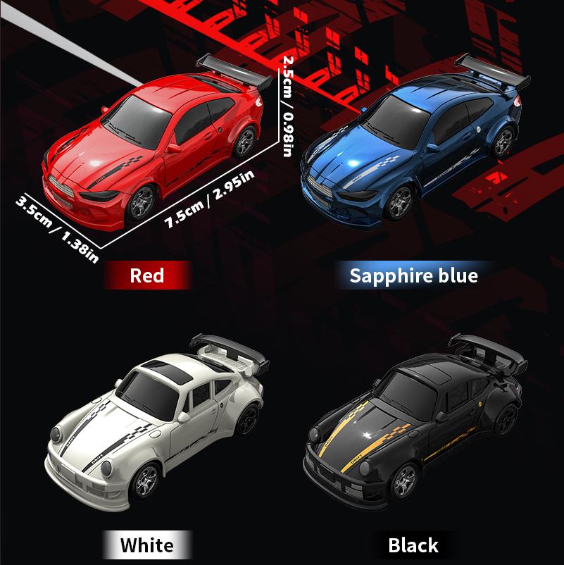 Kf20 1:64 Rc Drift Car Four-Wheel Remote Control Cars Competition Racing Car Full Proportions Desktop Car Model Toys Boys Gifts