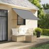 Retractable Awning Anthracite 200 X 150 Cm Fabric and Steel