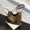 Fashionable Leopard Print Tote Bag For Women Stylish Large Capacity Pu Shoulder Bag