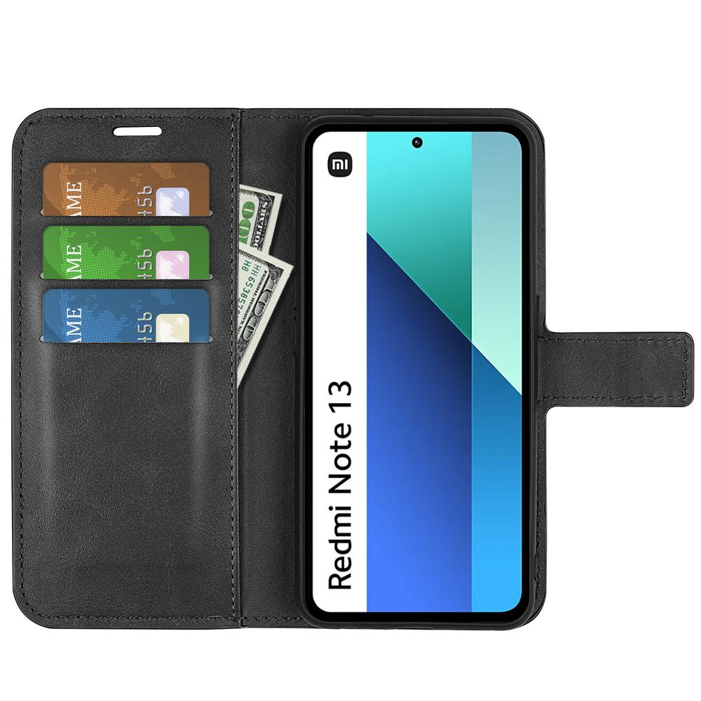 

For Xiaomi Redmi Note 13 4G Leather Wallet Case Flip Phone Cover Magnetic Clasp Blue