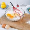 Stainless Steel Semi-Automatic Whisk Set - Manual Thickened and Mini Silicone Whisks