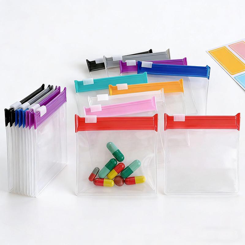 20Pcs Eva Pill Pouch Bags Reusable Zippered Pill Pouch Set Medicine Organizer Self Sealing Translucent Medicine Bags Trave