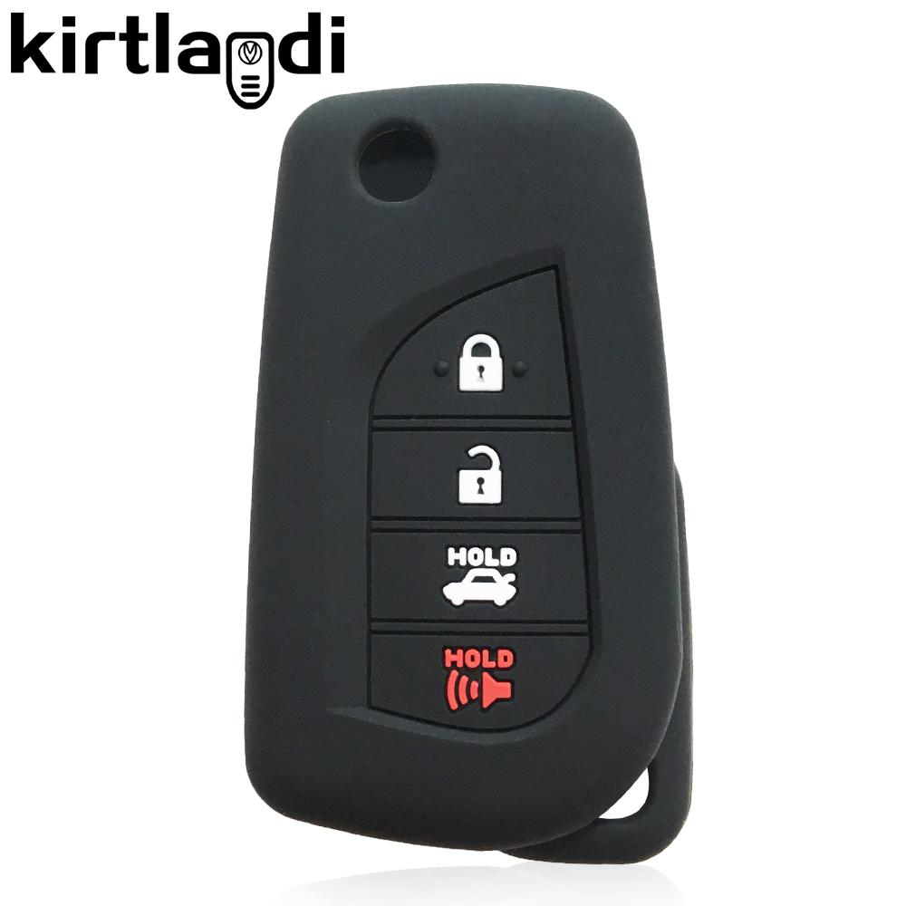 Key Cover Fob for Toyota Corolla Im Aygo Camry Levin Verso Yaris Prius Auris 2014 RAV4 Fortuner II C-HR Car Accessories Keychain