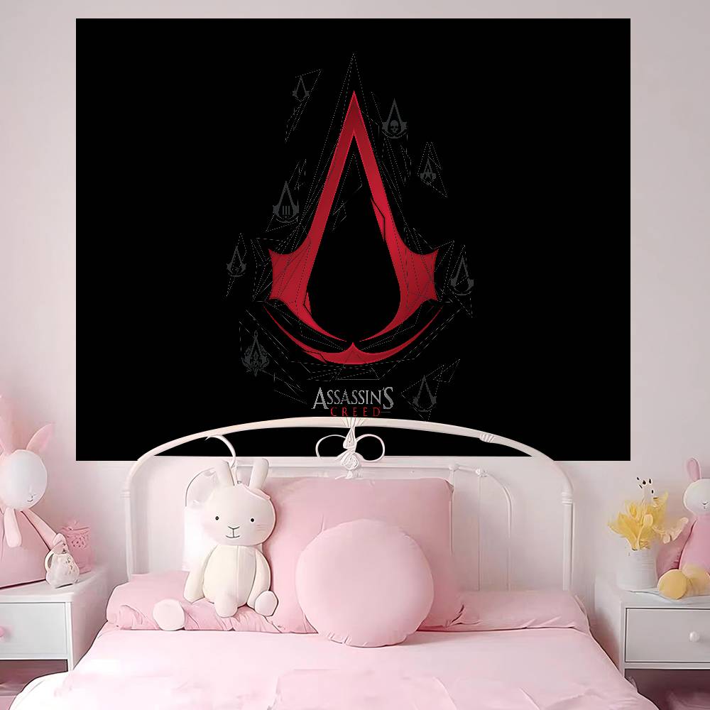 AAssassin CCreed Game Cartoon Tapestry Wall Hanging Decoration Household Home Decor