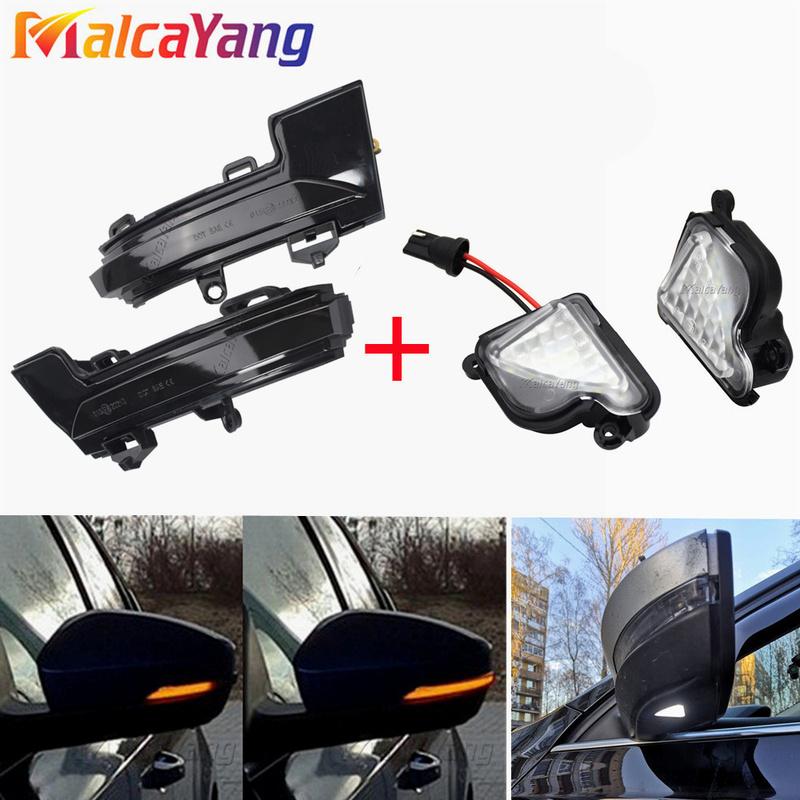 Dynamic LED Turn Signal Blinker for Skoda Octavia Mk3 A7 5E for VW T-roc Troc T-cross 2018- Under Mirror Light Puddle Lamp