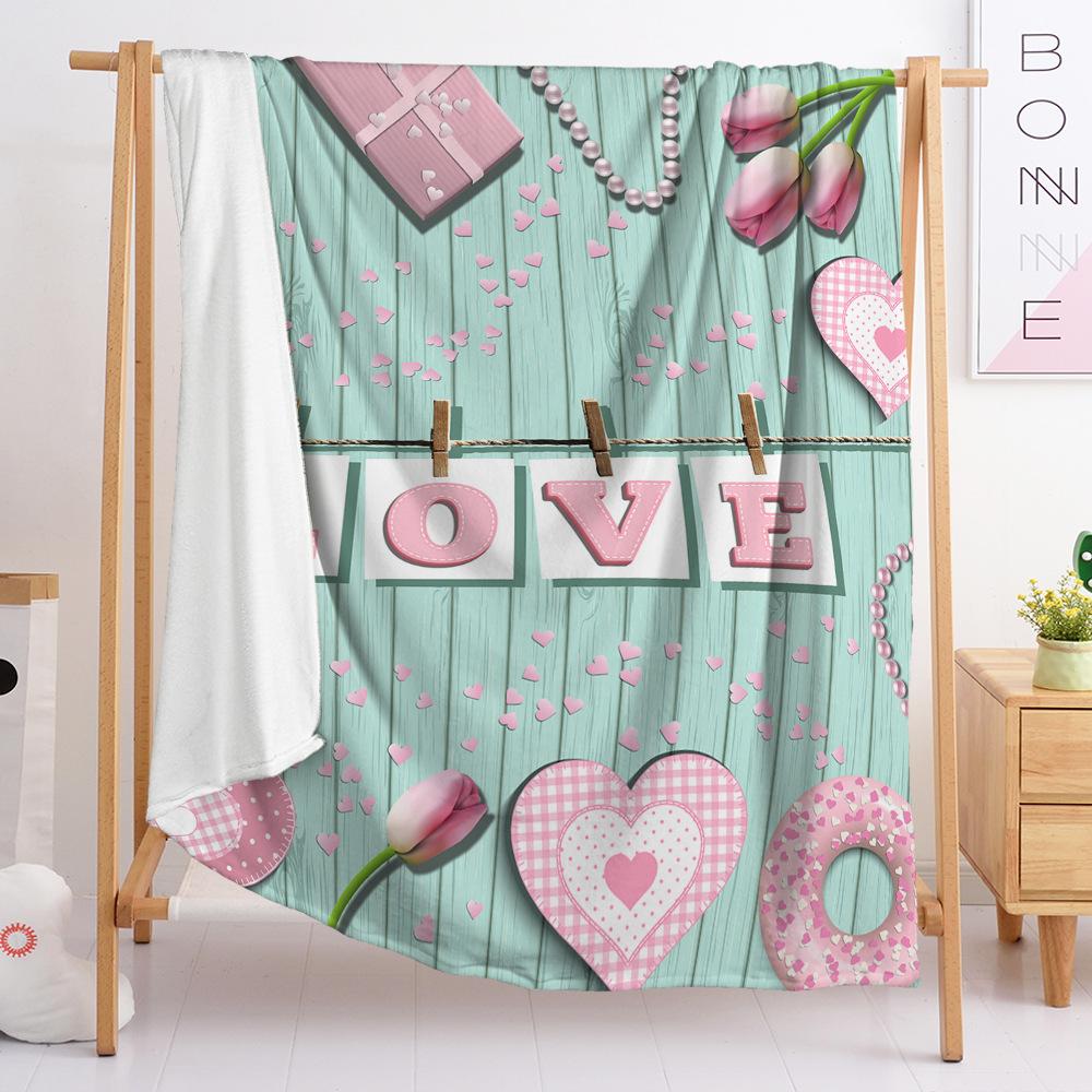 Flannel Blanket Bedroom Blanket European And American Size Blanket Digital Printing