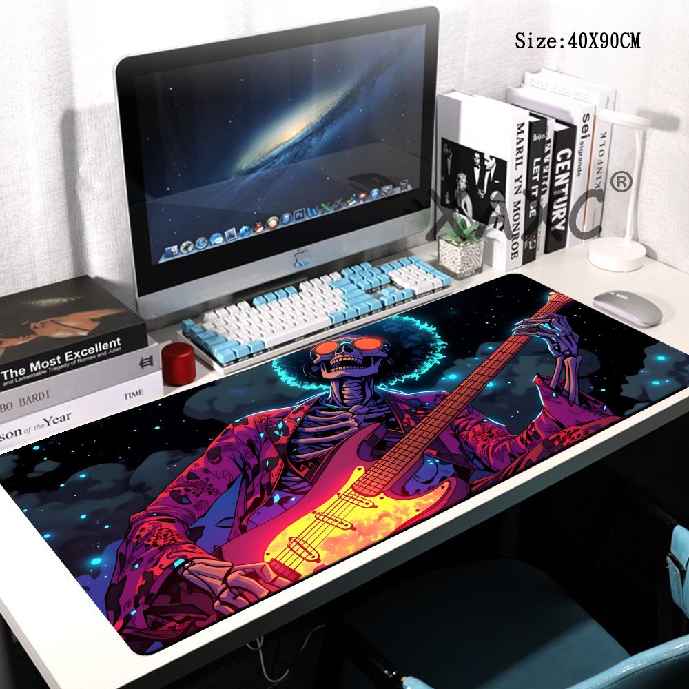HYBXAXC Undead Musician Print Mouse Pad Thick Stitched Edge Gaming Desk Mat Creative Computer Keyboard Nonslip Pad
