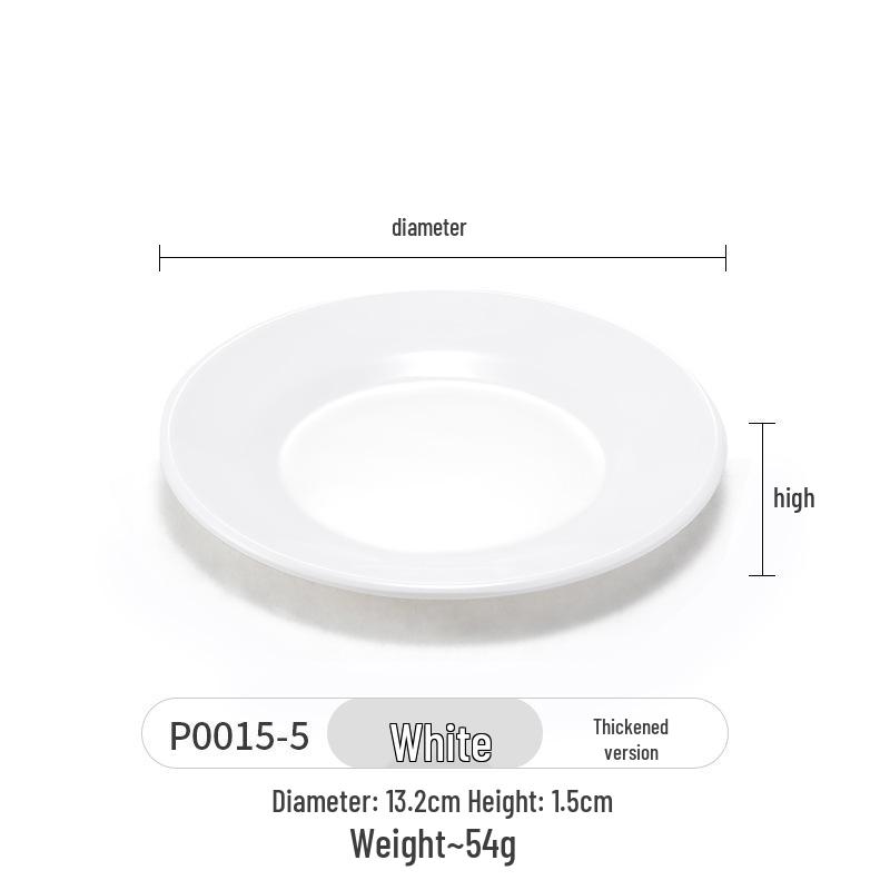 

Set of 10 Small Melamine Fast Food Serving Plates - Durable Plastic Tableware for Restaurants and Homes
