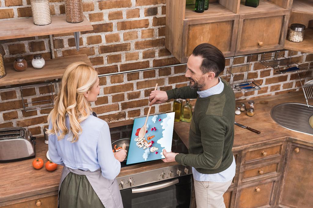 Szklana Płyta Deska Do Krojenia 52X40 Serce