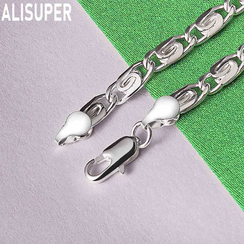 925 Sterling Silver Exquisite Polished S-Shaped Twisted Bracelet - Banquet Gift Jewelry